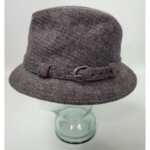 Vintage Kangol Mens‎ Vagabond Wool Tweed Fedora Hat USA Sz Large